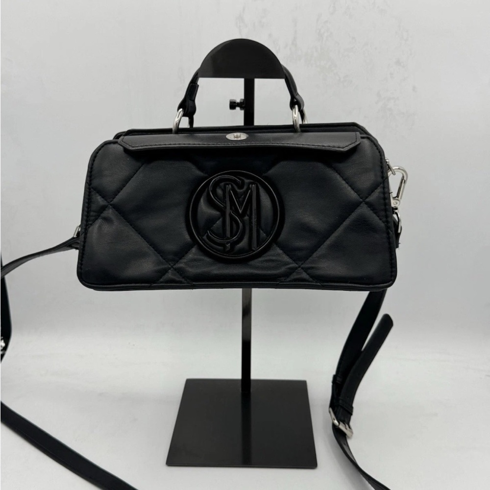 Steve Madden BLACK  Mini Quilted Satchel Crossbody